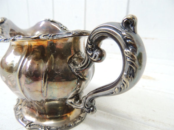 【GORHAM】ゴーハム・シルバー製・アンティーク・ミルクソーサー/ミルクピッチャー/銀食器 USA