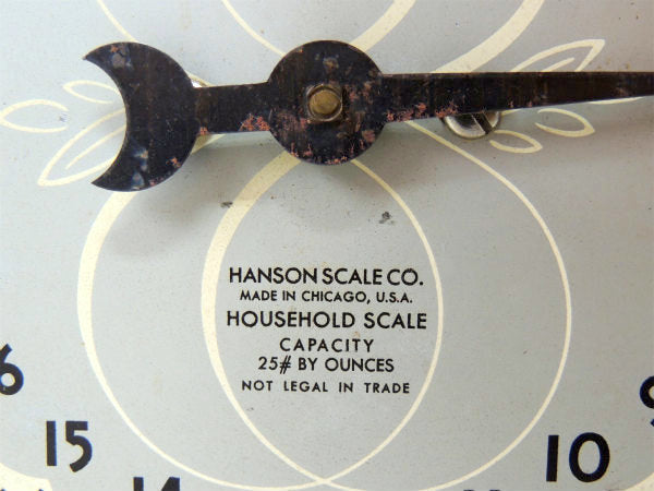 【HANSON SCALE】赤×白・メタル製・ヴィンテージ・スケール・量り・キッチンスケール USA