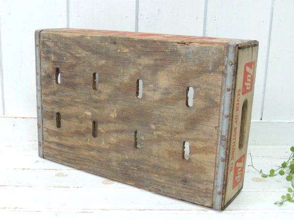 7up セブンアップ・ロゴ・70's・ヴィンテージ・木箱・ウッドボックス USA 店内装飾