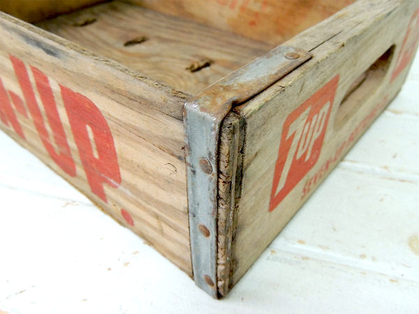 7up セブンアップ・ロゴ・70's・ヴィンテージ・木箱・ウッドボックス USA 店内装飾