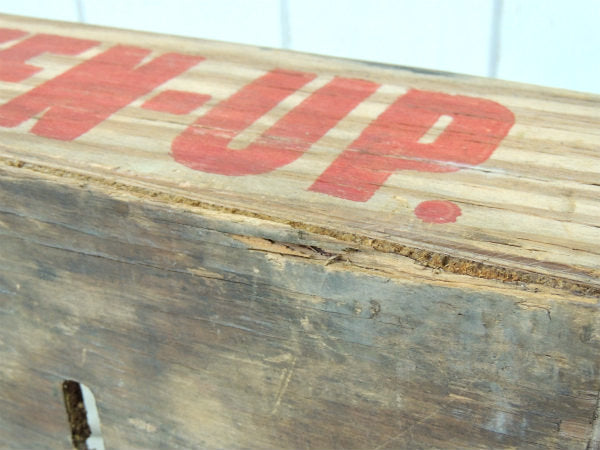 7up セブンアップ・ロゴ・70's・ヴィンテージ・木箱・ウッドボックス USA 店内装飾