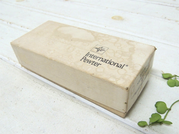 ピューター製・箱付き・ヴィンテージ・ナプキンリング・4個セット USA