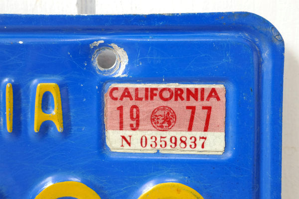 1969's~・青色 カリフォルニア 1A 74903・ビンテージ・ナンバープレート・アメ車 USA