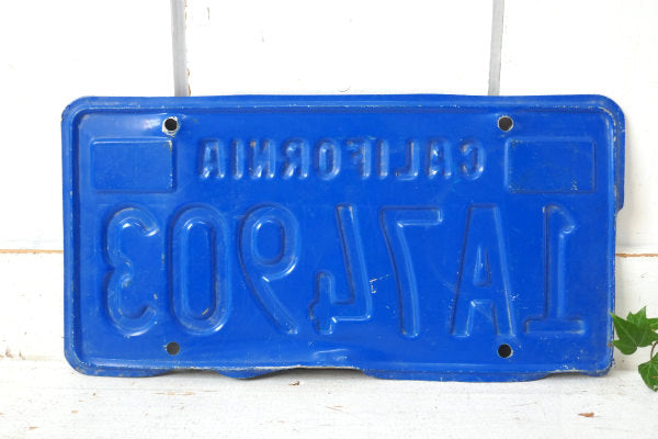 1969's~・青色 カリフォルニア 1A 74903・ビンテージ・ナンバープレート・アメ車 USA
