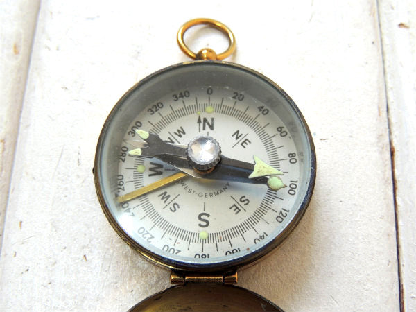 WEST GERMANY 方位磁石・西ドイツ・真鍮製・アンティーク・コンパス・キーホルダー・登山