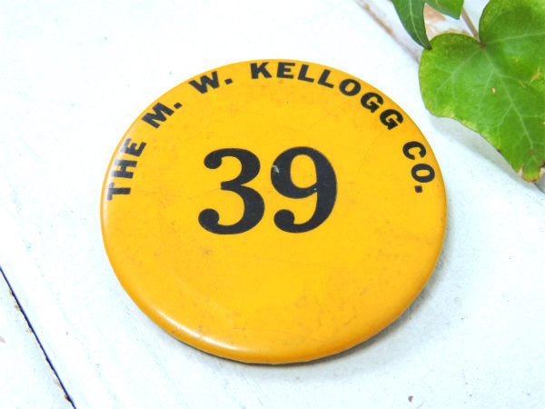 【M. W. KELLOGG・39】ヴィンテージ・缶バッジ・アドバタイジン・USA・オイルカンパニー