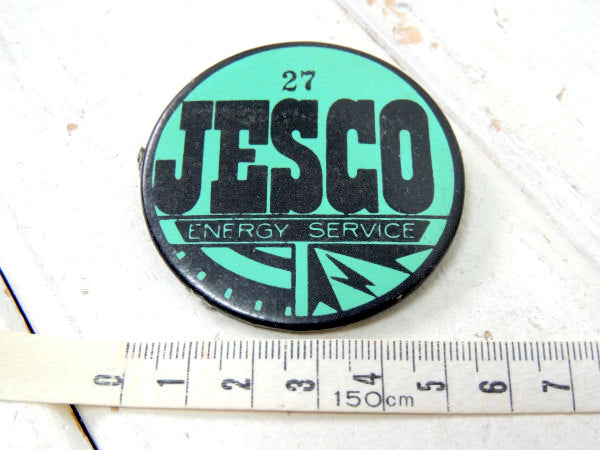 JESCO・27 ヴィンテージ・缶バッジ・アドバタイジン・USA・オイルカンパニー・小物