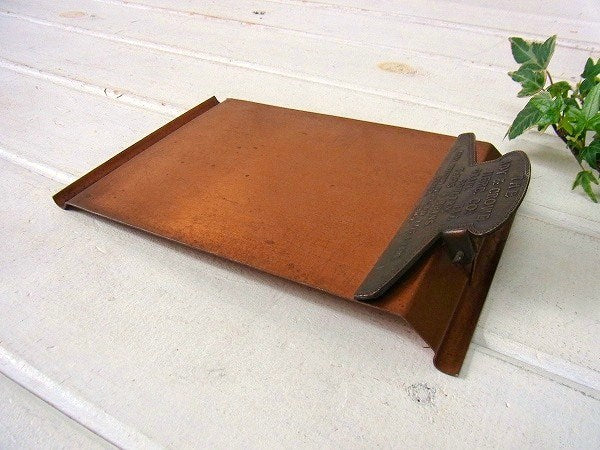 メタル製・小さなアドバタイジング・アンティーク・バインダー/クリップボード USA