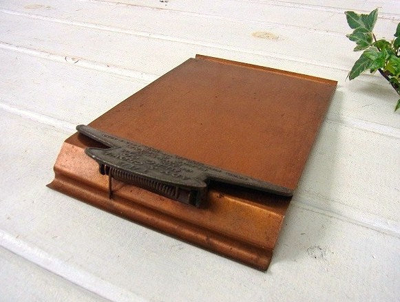 メタル製・小さなアドバタイジング・アンティーク・バインダー/クリップボード USA