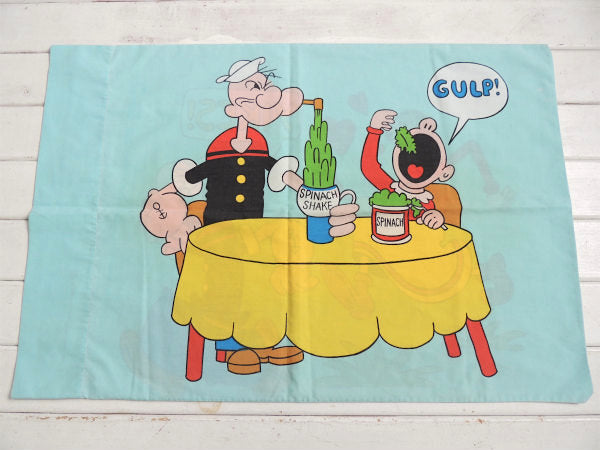 【ポパイ&オリーブ】ヴィンテージ・ユーズド・ピロケース/枕カバー USA