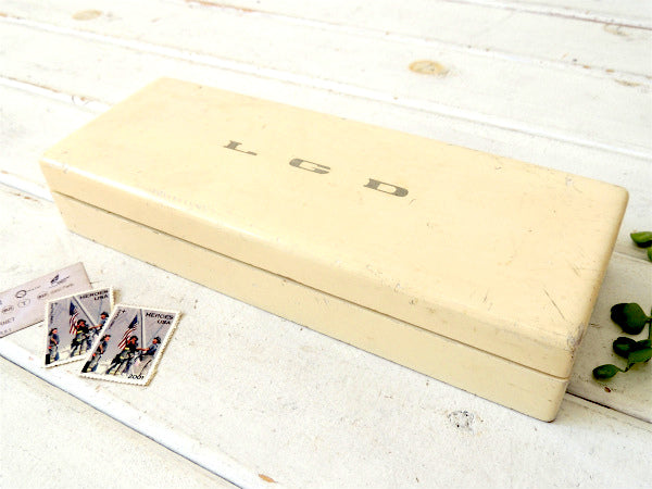 【LGD】アンティーク・ウッドボックス/木箱/銅板/ジュエリーボックス/USA