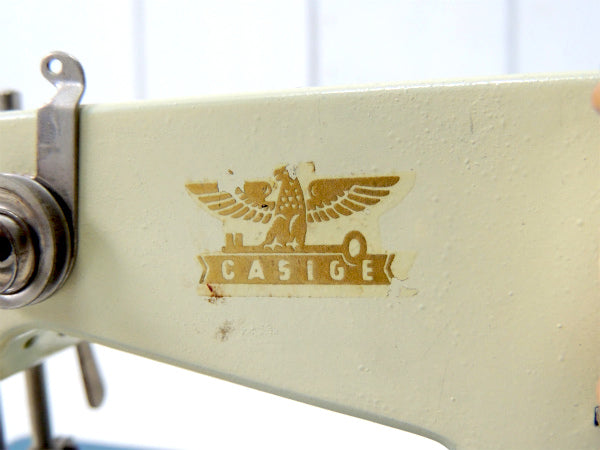 ミシン CASIGE ドイツ製・イーグル・ブルー×クリーム・アンティーク・子供用 トイミシン