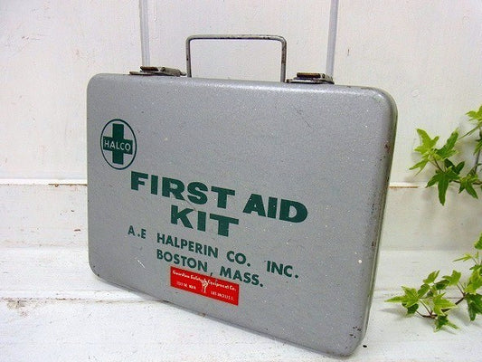 【HALCO】FIRST AID・ファーストエイド・ヴィンテージ・救急箱　USA