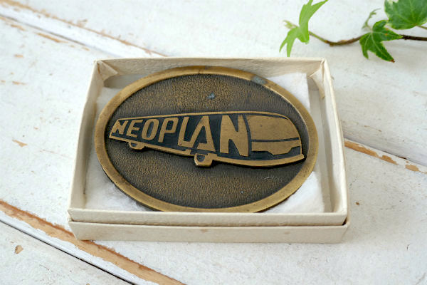 NEOPLAN ネオプラン バス BUS アドバタイジング ビンテージ ベルト バックル USA