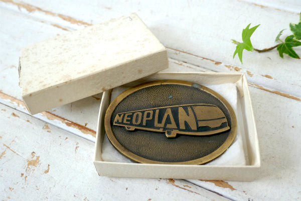 NEOPLAN ネオプラン バス BUS アドバタイジング ビンテージ ベルト バックル USA