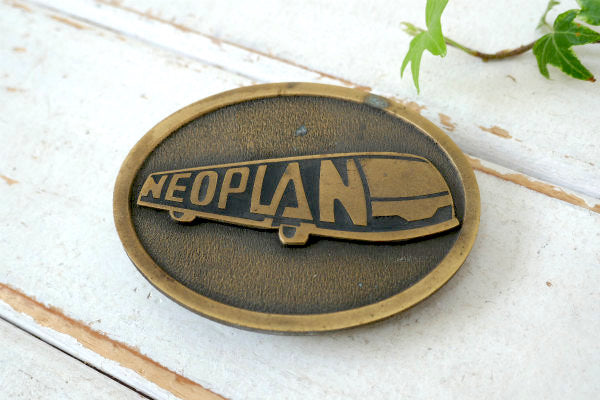 NEOPLAN ネオプラン バス BUS アドバタイジング ビンテージ ベルト バックル USA
