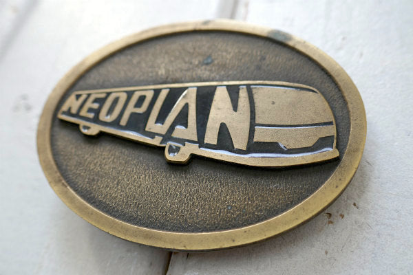 NEOPLAN ネオプラン バス BUS アドバタイジング ビンテージ ベルト バックル USA