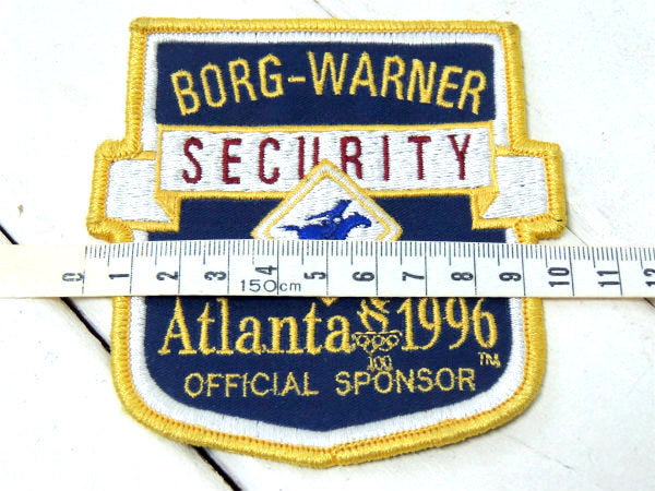 1996's アトランタ・オリンピック・ボーグワーナー保安・ヴィンテージ・刺繍・ワッペン・USA