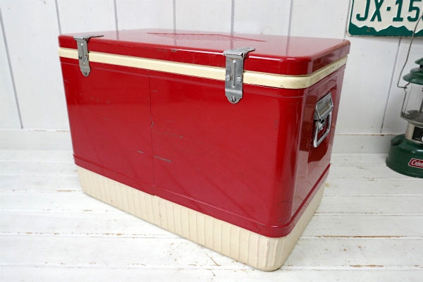 Coleman・コールマン・ダイヤロゴ・レッド・ヴィンテージ・クーラーボックス・アウトドア・キャンプ