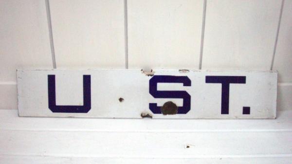 【U ST.】ヴィンテージ・ホーロー製・ストリートサイン・USA・看板・アメリカ