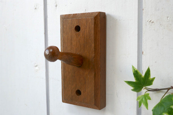 US 木製 ヴィンテージ ウォールフック 壁掛けフック コートフック カントリー パウダールーム