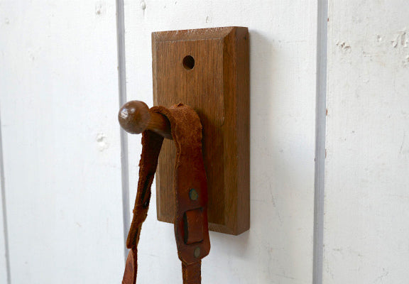 US 木製 ヴィンテージ ウォールフック 壁掛けフック コートフック カントリー パウダールーム