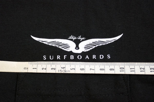 Skip Frye・スキップフライ・FryeWings・サーフィン ブラック×ブルー Tシャツ(L)