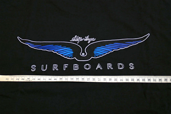 Skip Frye・スキップフライ・FryeWings・サーフィン ブラック×ブルー Tシャツ(L)