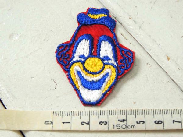 USA・ピエロ サーカス・レッド・ヴィンテージ・刺繍・ワッペン・デッドストック