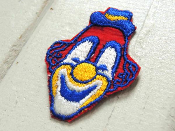 USA・ピエロ サーカス・レッド・ヴィンテージ・刺繍・ワッペン・デッドストック