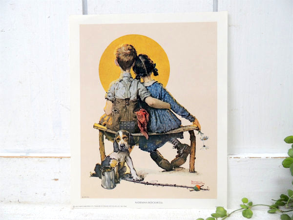 【ノーマンロックウェル】サンセット・1972s・ヴィンテージ・ポスター・壁飾り・印刷物