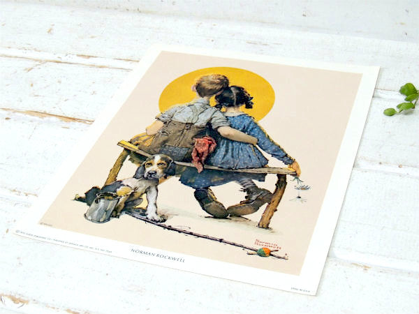 【ノーマンロックウェル】サンセット・1972s・ヴィンテージ・ポスター・壁飾り・印刷物