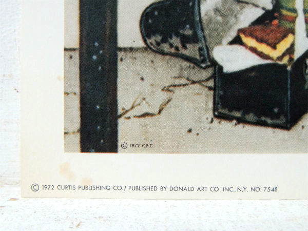 ノーマンロックウェル ライオン&看守 1972s ヴィンテージ ポスター 壁飾り 印刷物