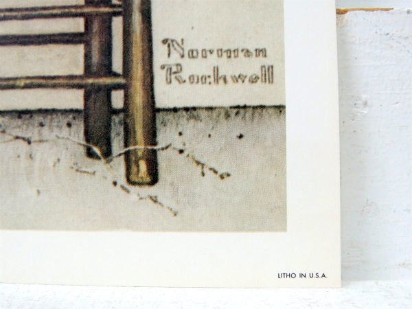 ノーマンロックウェル ライオン&看守 1972s ヴィンテージ ポスター 壁飾り 印刷物