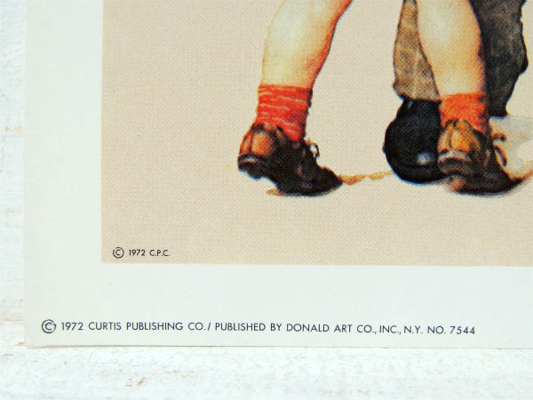 ノーマン ロックウェル 男の子&子犬・1972s・ヴィンテージ・ポスター・壁飾り・印刷物