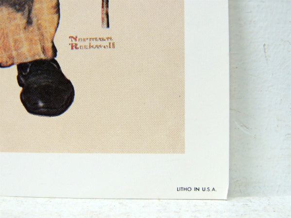 ノーマン ロックウェル 男の子&子犬・1972s・ヴィンテージ・ポスター・壁飾り・印刷物