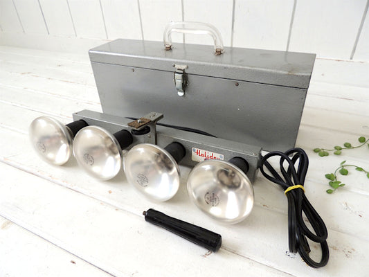 Holiday 箱付き・4灯・ビンテージ・スタジオライト・ランプ 照明 撮影用 ライト 工業系 US