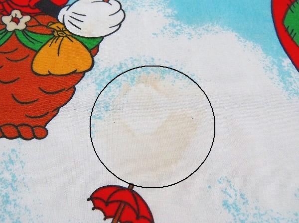 【ミッキー&フレンズ】飛行船柄・ヴィンテージ・ユーズドシーツ(フラットタイプ)　USA