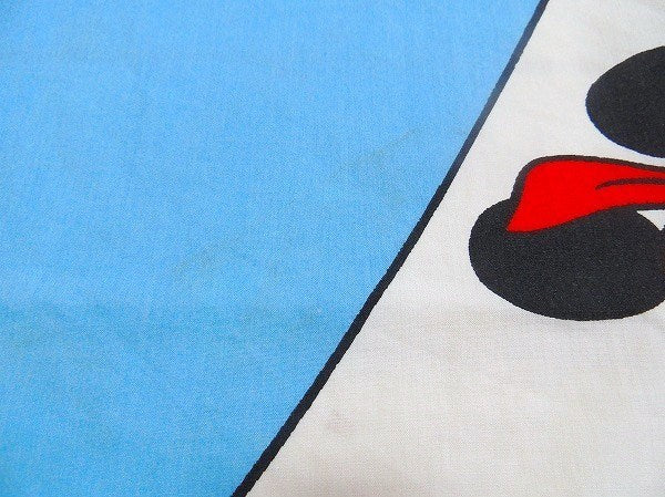 【ミッキー&ミニー】ヨット&マリン柄・ヴィンテージ・ユーズドシーツ(フラットタイプ) USA