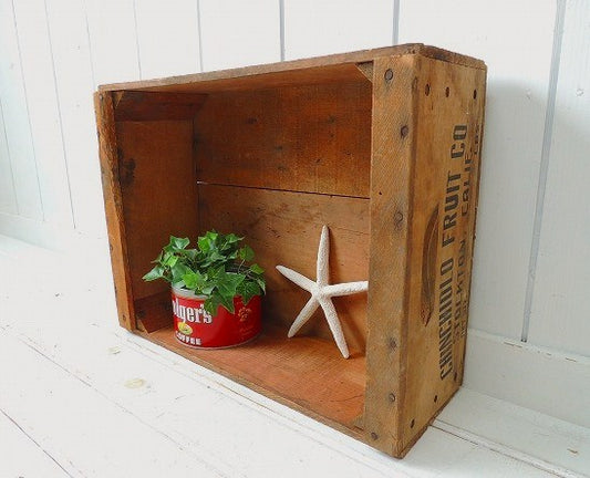 【CHINCHIOLO FRUIT CO】木製・ヴィンテージ・ウッドボックス/フルーツ木箱 USA