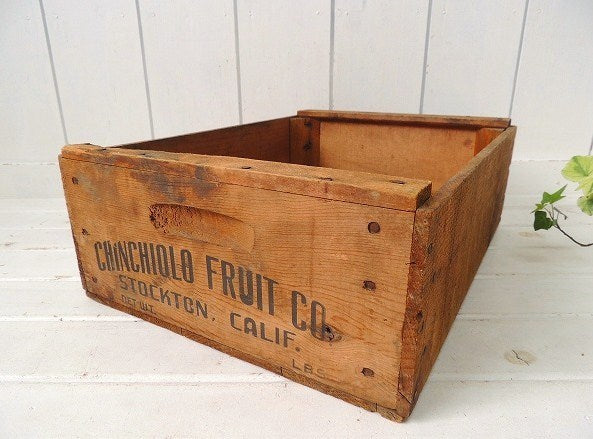 【CHINCHIOLO FRUIT CO】木製・ヴィンテージ・ウッドボックス/フルーツ木箱 USA