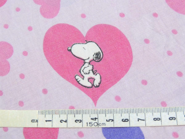 【スヌーピー&ウッドストック】50周年記念品・ラブリーなハート柄・USEDピロケース/枕カバー