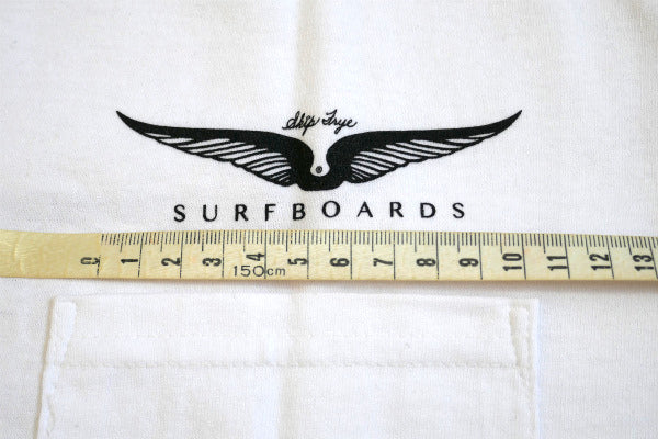 Skip Frye・スキップフライ・Frye Wings・ホワイト×ブルー・ポケットTシャツ(M)