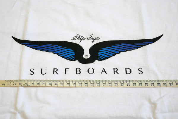 Skip Frye・スキップフライ・Frye Wings・ホワイト×ブルー・ポケットTシャツ(M)