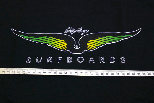 Skip Frye・スキップフライ・Frye Wings・ブラック×グリーン・ポケットTシャツ(M)