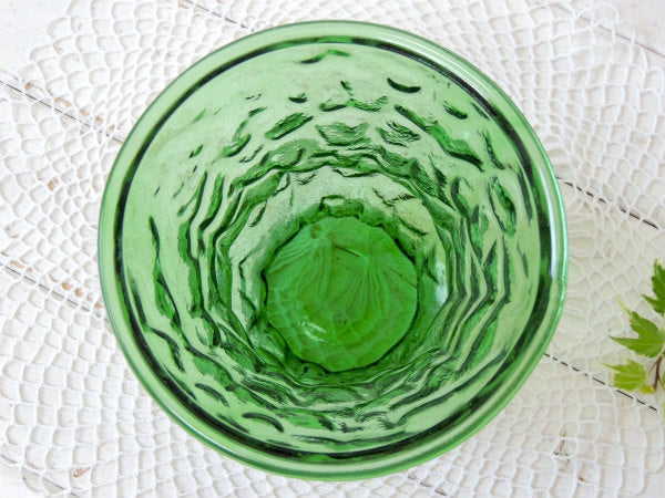 USA・アボカドグリーン ミッドセンチュリー・レトロ・ガラス製・ヴィンテージ・フラワーベース・花瓶
