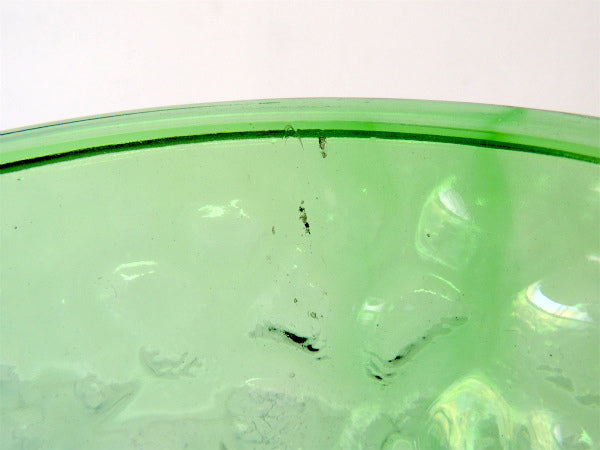 USA・アボカドグリーン ミッドセンチュリー・レトロ・ガラス製・ヴィンテージ・フラワーベース・花瓶