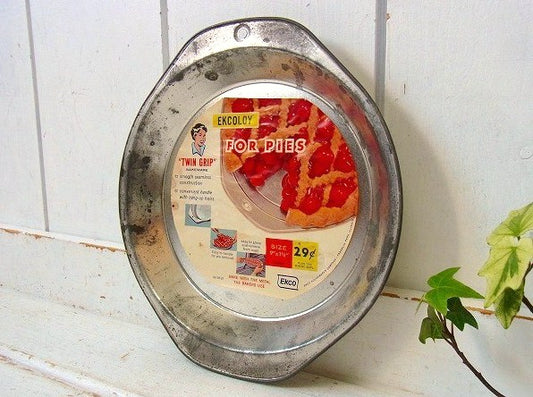 【EKCO】紙パッケージ付き・デッドストック・ヴィンテージ・パイ皿/パイプレート/パイモールドⅡ