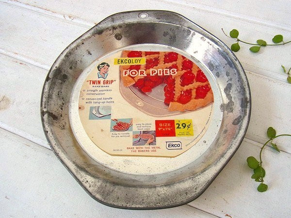 【EKCO】紙パッケージ付き・デッドストック・ヴィンテージ・パイ皿/パイプレート/パイモールドⅡ