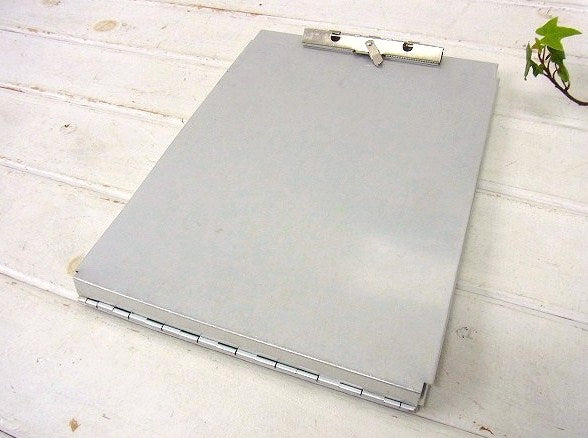 USA!アルミ製・書類ケース付き・ヴィンテージ・バインダー/クリップボード